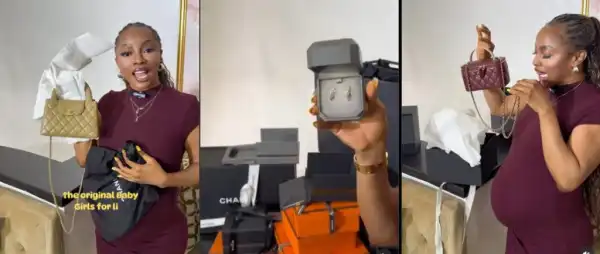 Toke Makinwa Spoils Unborn Daughter With Chanel & Luxury Accessories