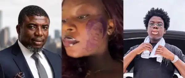 “We Should Give Her €1,000”- King Ochacho Reacts After Lady Tattoos Son’s Face On Her Cheeks