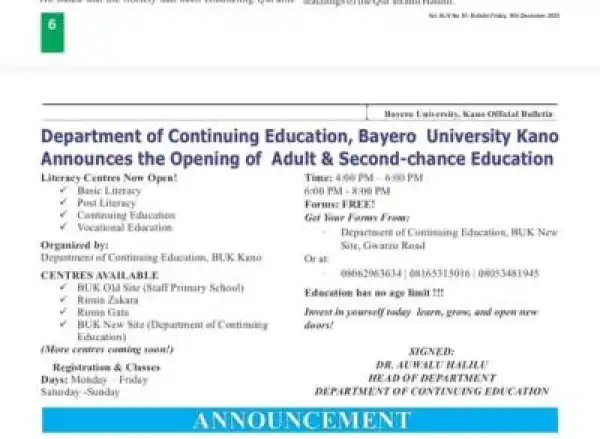 BUK opens Adult and Second-Chance education literacy centres