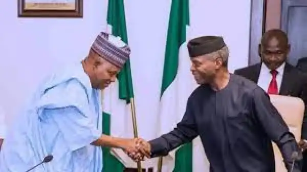 Osinbajo Jokes With Shettima Over Ice Cream