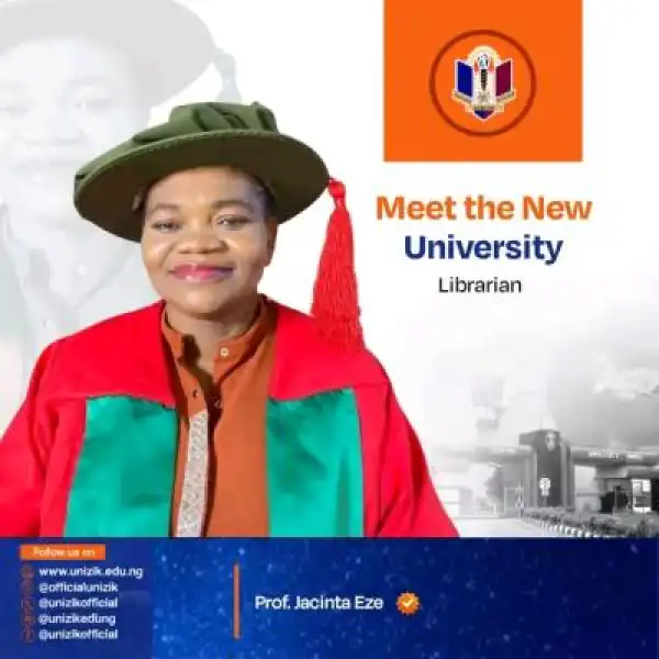UNIZIK Governing Council approves appointment of Prof. Jacinta Eze as University Librarian