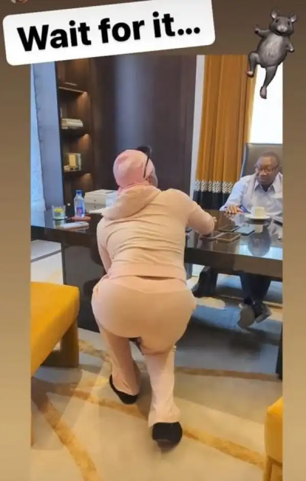 DJ Cuppy Pranks Her Dad, Femi Otedola With A Fake Rat (Video)