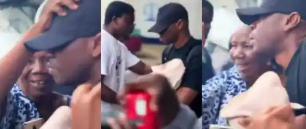 “Emotional Moment Lateef Adedimeji Breaks Down at Airport As He Arrives in Nigeria With His Triplets