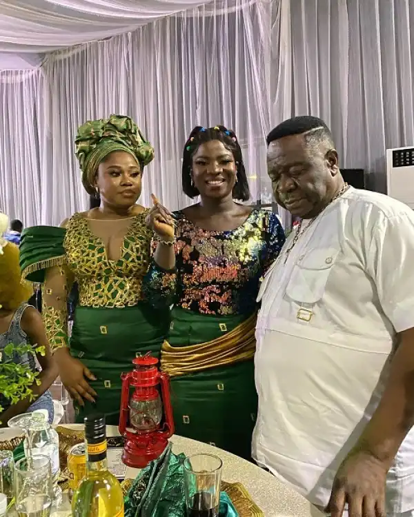Popular Actor Mr Ibu Overcomes Sickness, Attends Traditional Wedding of Actress, Rita Dominic (Video)