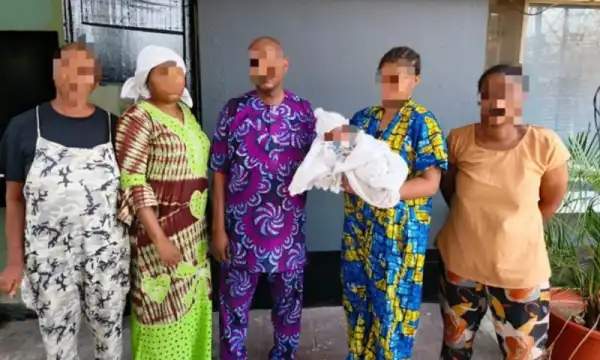 Police arrest five for selling two-week-old baby in Lagos