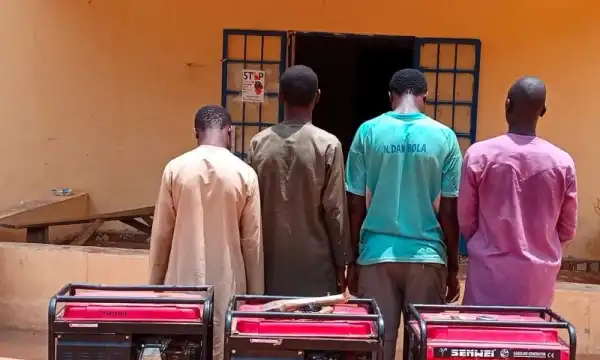 Police arrest four, recover generators stolen from INEC office in Kebbi