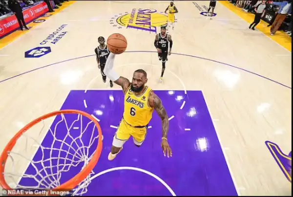 LeBron James makes NBA history by becoming the first player to score 40 points against all NBA teams