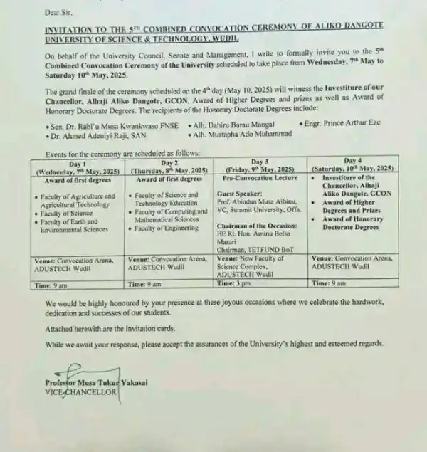 ADUSTECH announces 5th combined convocation ceremony