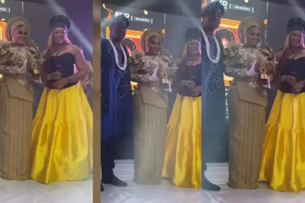 Mercy Aigbe Excited As She Bags Eko Leadership Award (Video)