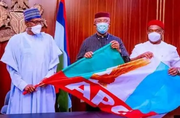 President Buhari Receives Anambra Deputy Governor Nkem Okeke Who Dumped APGA For APC