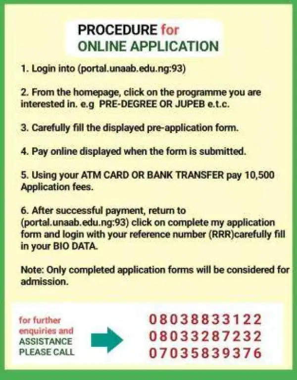 FUNAAB admission into Institute of Human Resources Development for 2024/2025 session