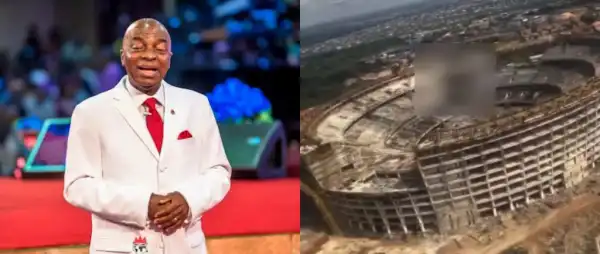 Bishop Oyedepo Celebrates As 100,000-Capacity Ark Auditorium Nears Completion
