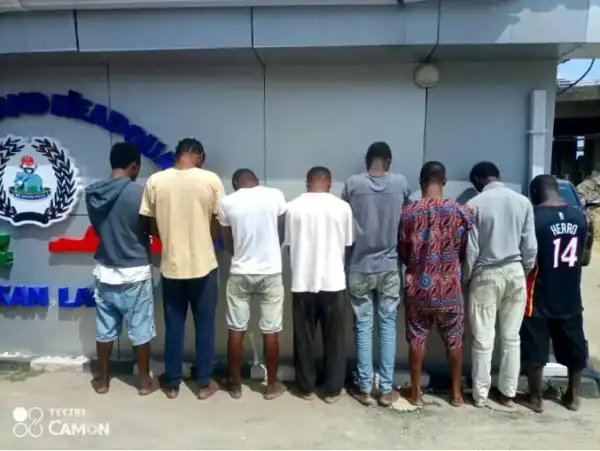 Police Arrest Eight Suspected Cultists Over Attack On Tinubu’s Convoy In Lagos (Photo)