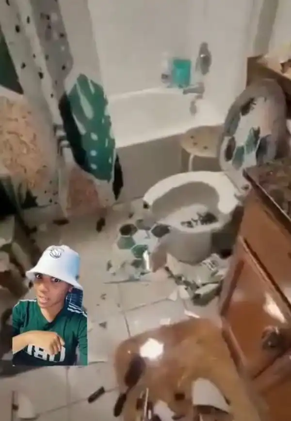 The Shocking Moment A 12-year-old Boy Destroyed Applicances And Household Items In His Mother