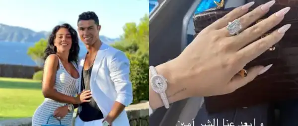 Ronaldo’s Girlfriend, Georgina Rodriguez Flaunts Her Engagement Ring