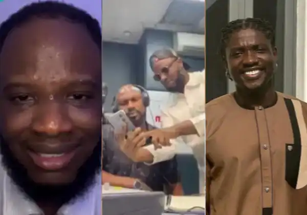 Deeone Shares his allege Gay Proof Against VeryDarkman live On Radio with an OAP