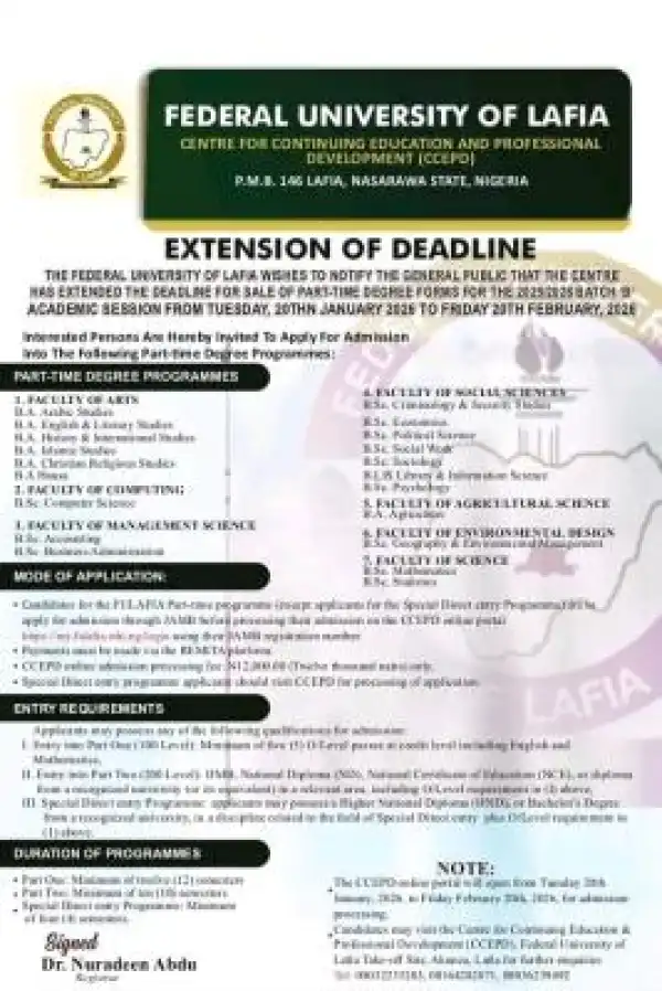 FULAFIA extends sales of postgraduate application forms, 2025/2026