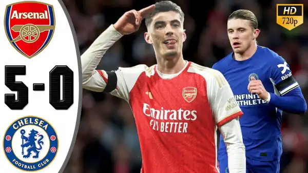 Arsenal vs Chelsea 5 - 0 (Premier League 2024 Goals & Highlights)