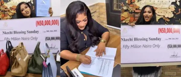 Nkechi Blessing Rejoices as She Signs Life-Changing Deal
