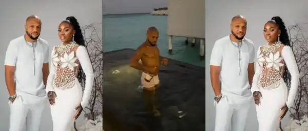 Charles Okocha And Wife, Enjoy A Joyful Vacation, Share Hilarious Poolside Moment