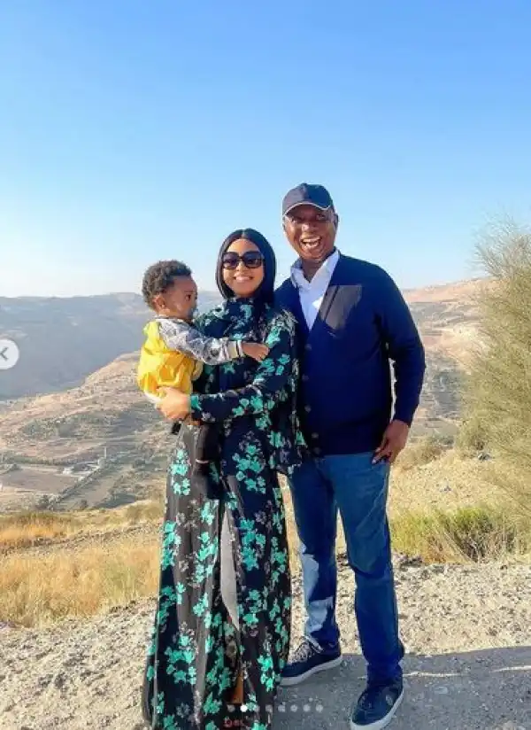 Regina Daniels Celebrates Birthday With Her Husband, Ned Nwoko And Son, Munir (Video)