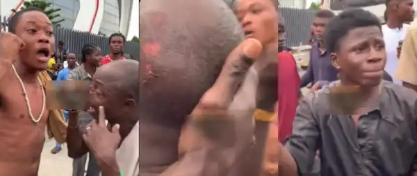 “We’ll Deal With Habby Forex” – Videos Show Angry Agberos Vowing Revenge After Peller, Jarvis’ White Wedding