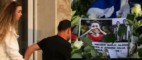 Emotional Video of Diogo Jota’s Wife in Tears at Funeral Home Surfaces Online