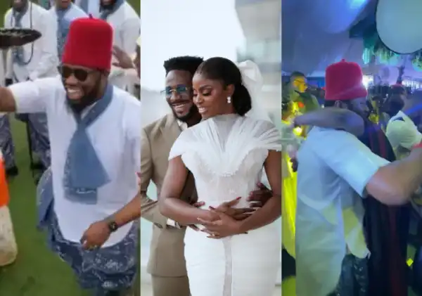 Okopi Peterson Burst With Joy On Seeing Stan Nze’s Surprise Performance At His Wedding