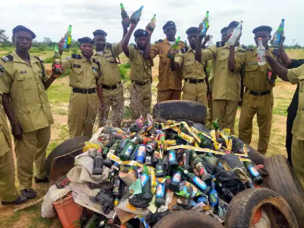 Hisbah Burns 5,550 Bottles Of Alcohol Worth N3.2m In Jigawa