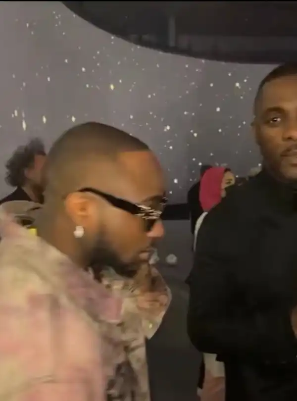 Davido Hangs Out With Hollywood Star, Idris Elba at the 2022 Qatar WC Draw (Video)