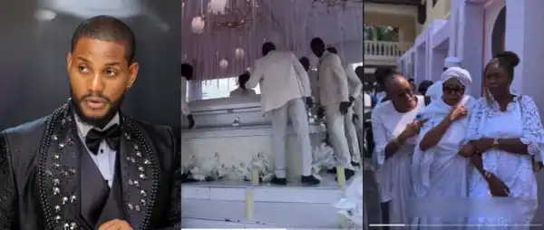 Emotional Scenes As Alex Ekubo’s Family, Colleagues Bid Him Goodbye