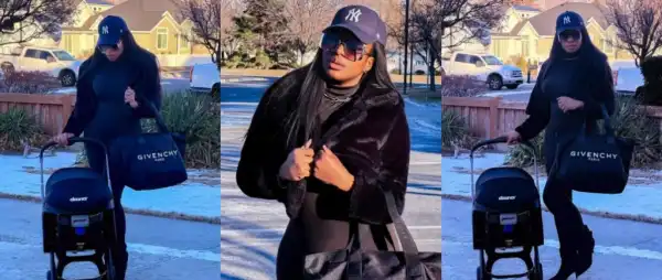 Reactions as Chika Ike shares photos of her and her baby girl