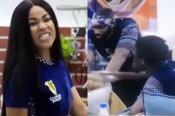 #BBNaija: Watch The Moment Erica Lost Her Cool And Slammed Laycon (Video)