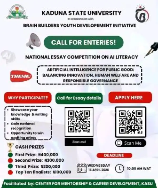 KASU Brain Builders Youth Development Initiative Essay Competition