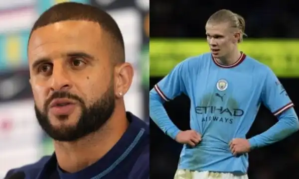 EPL: Kyle Walker speaks on Man City playing better without Haaland