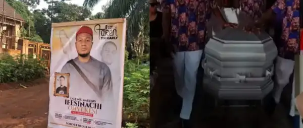 Tears as Slain Businessman, Martins Onyekesi, Laid to Rest in Anambra