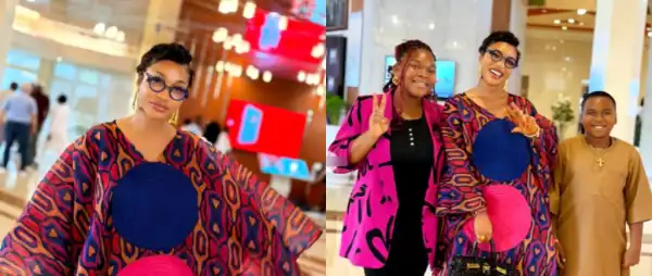 Tonto Dikeh Sparks Buzz After Attending Church With Stepdaughter And Son