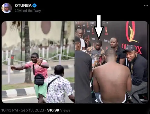 Viral Thug That Attacked Youths With Cutlass During End Sars Protest Spotted With Sam Larry Who Attacked Mohbad (Photos)