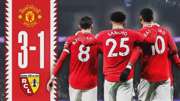 Manchester United vs Lens 3 - 1 (Pre-season Goals & Highlights)