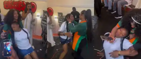 Drama at King Mitchy’s Supermarket Opening as Fan Faints After Receiving a Kiss