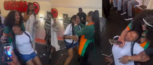 Drama at King Mitchy’s Supermarket Opening as Fan Faints After Receiving a Kiss