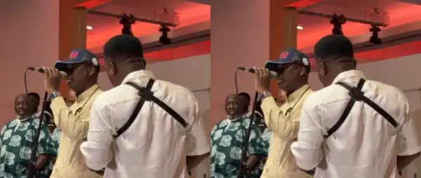 “Who Arranged This?”- KWAM 1 Reacts As Wale Sax Surprises Him On Stage