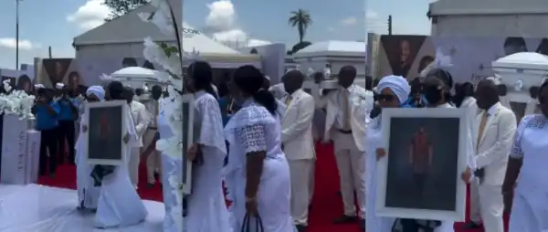 Friends, Wife and Family Bid Final Goodbye to Nollywood Actor Alex Ekubo as Burial Holds in Arochukwu