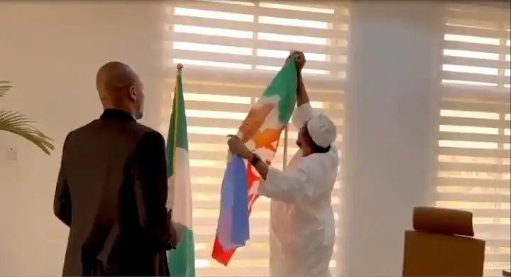 Adamu Garba Removes APC Flag From His Office (Video)