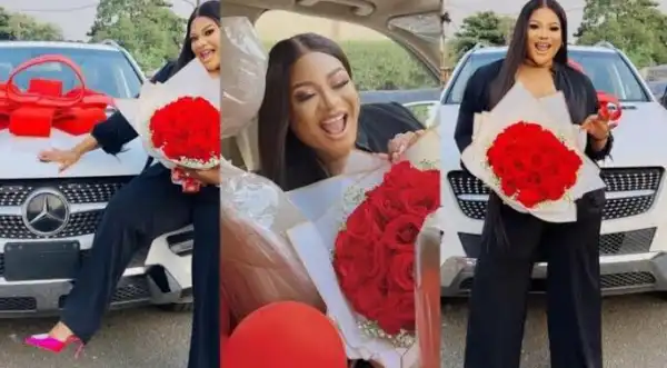 Nkechi Blessing Gifts Herself A Brand New Mercedez Car On Christmas (Photo)