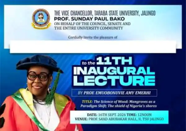 TSU announces 11th Inaugural Lecture