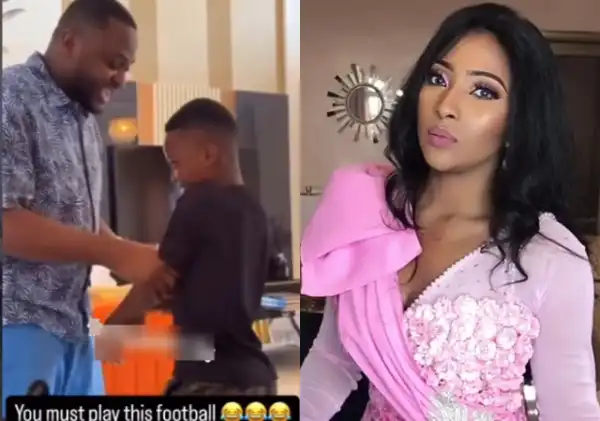 Ubi Franklin, Lilian Esoro Pushes Son To Play Football, His Reply Disappoints Them