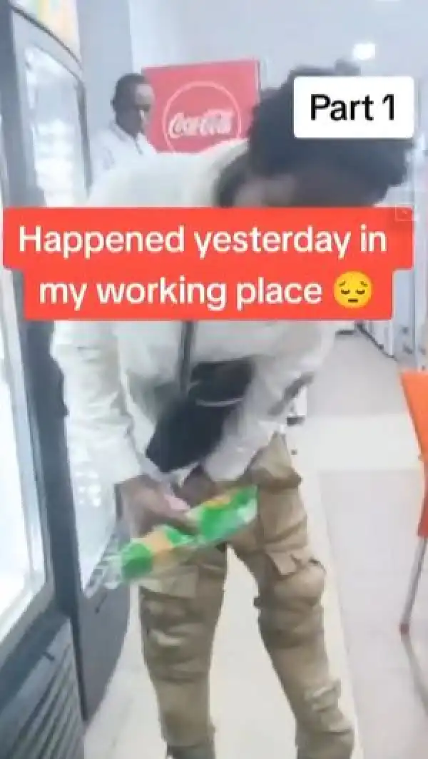 Nigerian Man Caught Stealing Four Packs Of Spaghetti At A Store (Video)