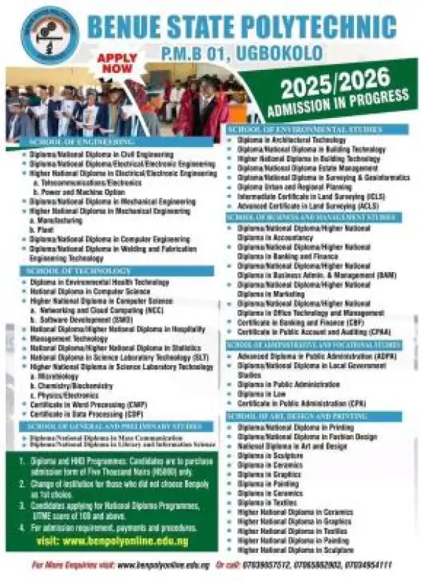 BENPOLY Post-UTME 2025: Cut-off mark, Eligibility and Registration Details