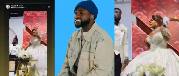 “Film am well well”- Ruby Orjiakor Over the Moon as Davido Reposts Her Viral Wedding Video